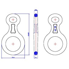 Восьмерка классическая малая S 2500 кг (дюралевая)