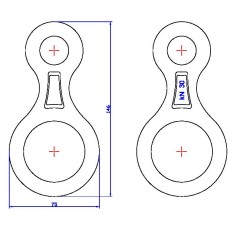 Восьмерка классическая 3500 кг (дюралевая)