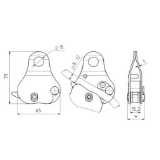 Зажим "Капля" стальная