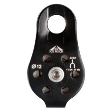 Блок-ролик с фиксированными щечками с подшипником, ролик нержавейка